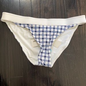 NWT Heidi Klein Reversible Gingham Bikini Bottoms- Sz L